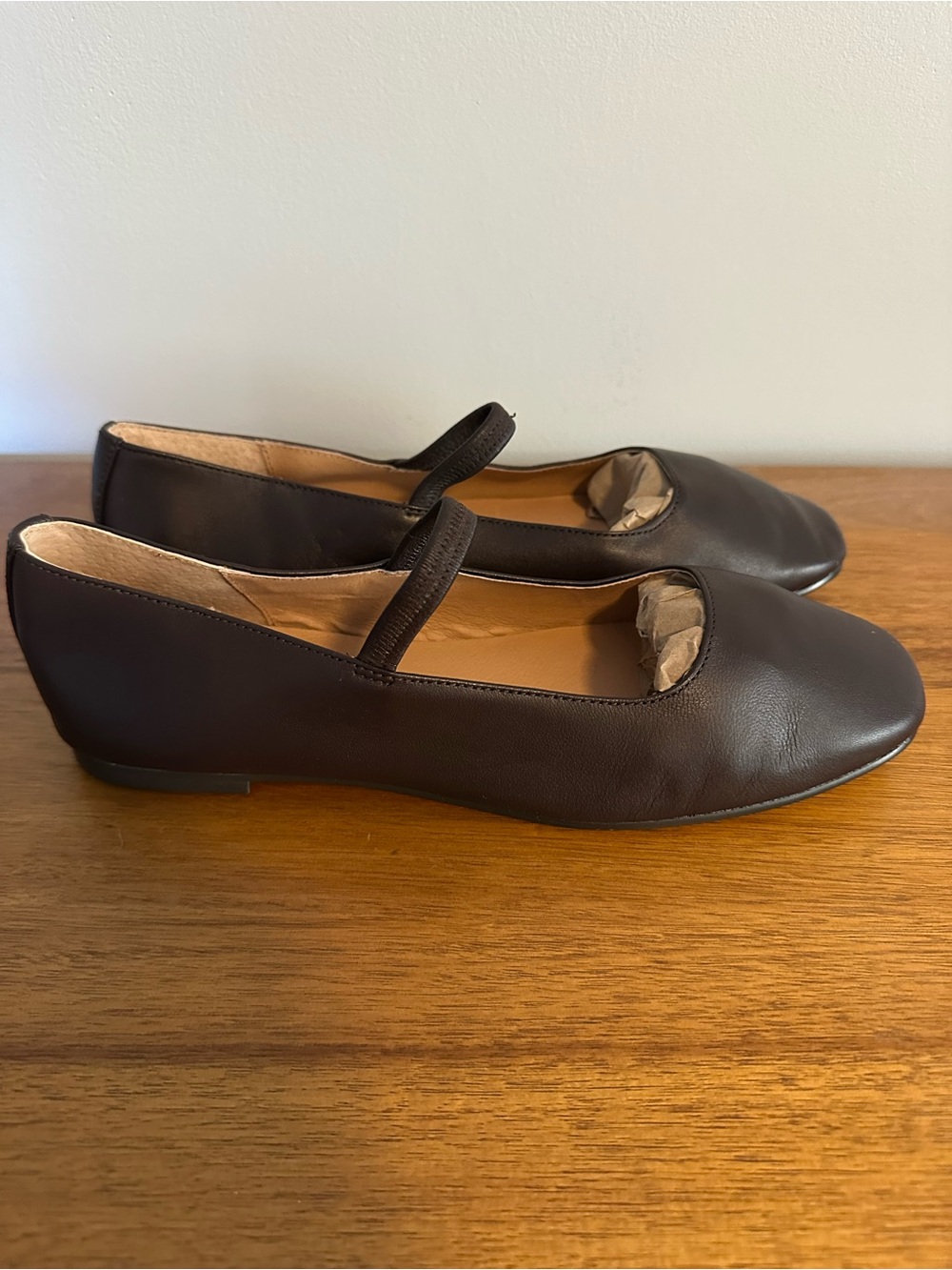 NWOB Madewell Greta Ballet Flat Coffee Bean Leather Mary Jane NX041 - Picture 3 of 11